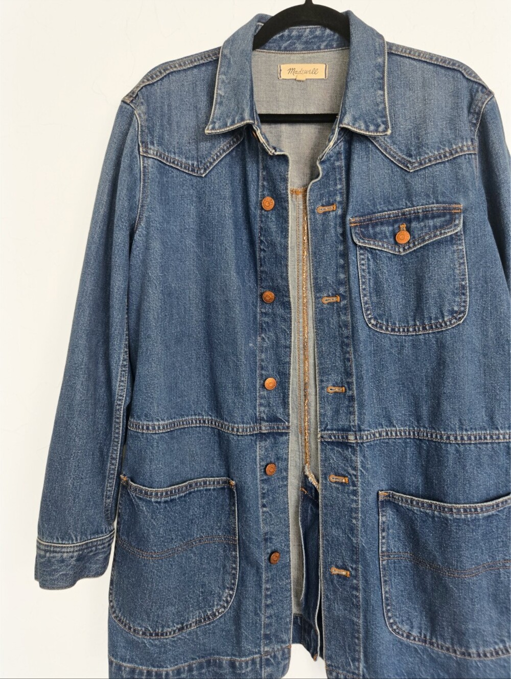 Madewell Oversized Denim Western Chore Coat Jacket, M - Picture 11 of 11